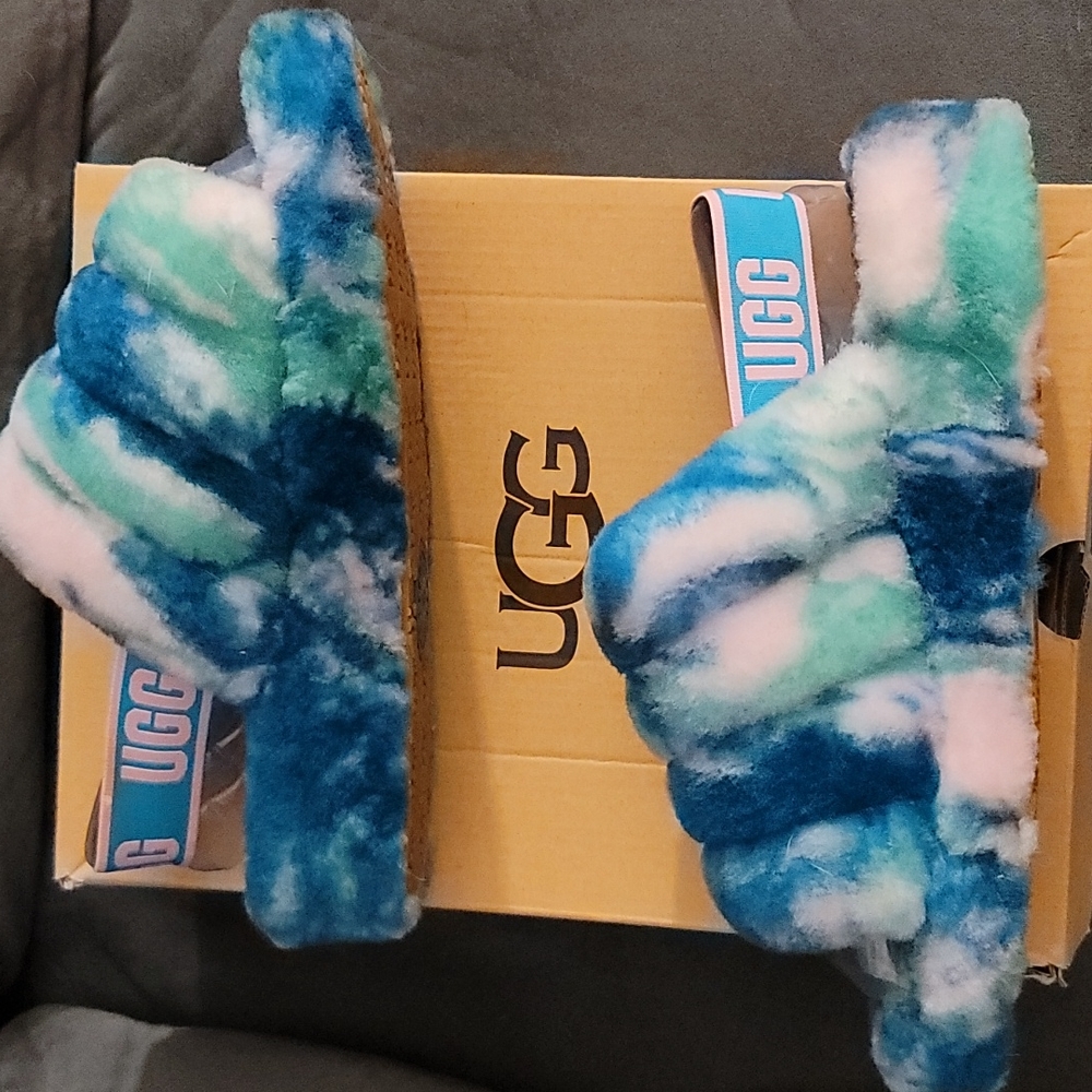Ugg W8 Fluff Yeah Marble Slide - Picture 7 of 10